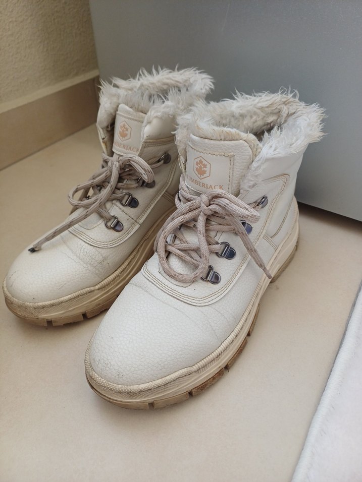 Gri Tüylü Kadın Günlük Wedge Topuk Bot - Görsel 2