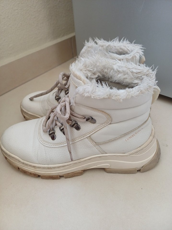 Gri Tüylü Kadın Günlük Wedge Topuk Bot - Görsel 4