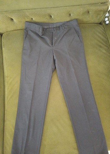 Kiğılı Siyah Erkek Normal Kesim Pantolon - Görsel 2