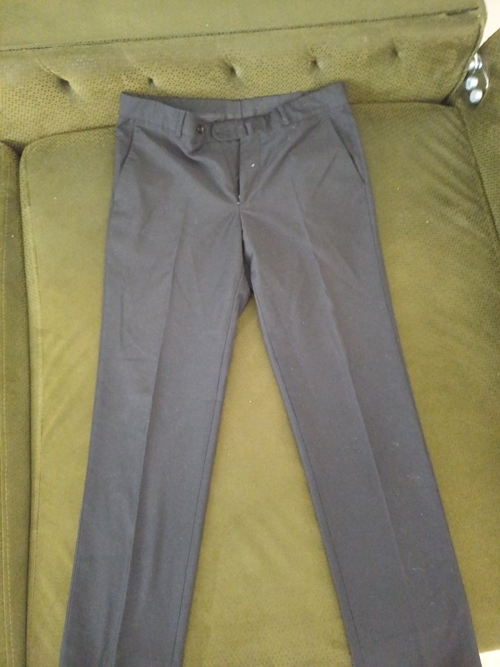 Kiğılı Siyah Erkek Normal Kesim Pantolon - Görsel 2