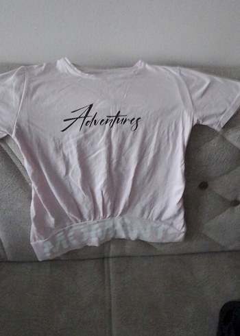 Pembe Baskılı Kız Tişörtü - Görsel 4