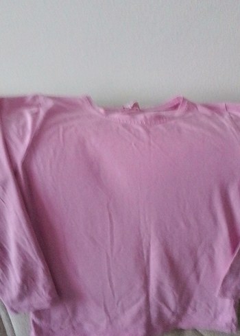 Kız Çocuk Pembe Uzun Kollu Sweatshirt - Görsel 2