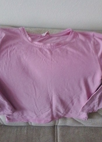 Kız Çocuk Pembe Uzun Kollu Sweatshirt - Görsel 3