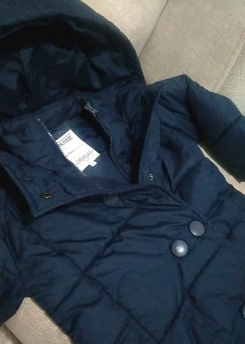 Düğmeli Lacivert erkek çocuk Kışlık Mont - Görsel 3