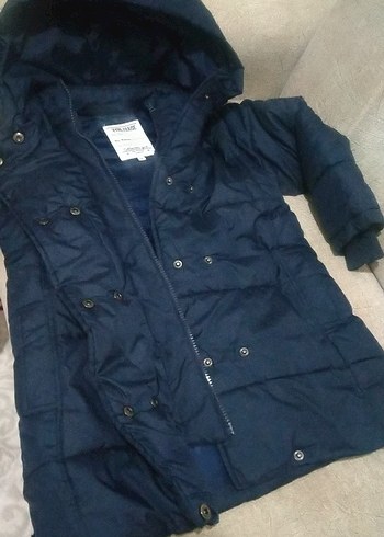 Düğmeli Lacivert erkek çocuk Kışlık Mont - Görsel 4