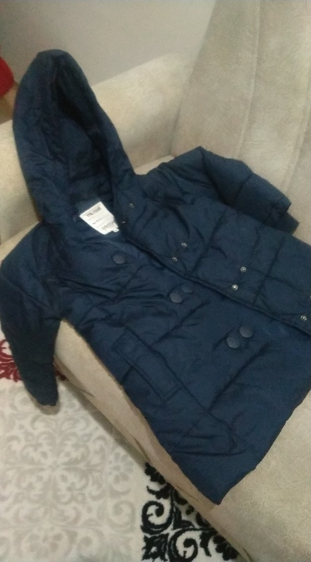 Düğmeli Lacivert erkek çocuk Kışlık Mont - Görsel 5