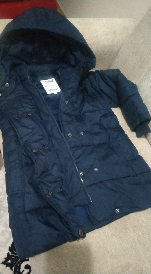 Düğmeli Lacivert erkek çocuk Kışlık Mont - Görsel 4