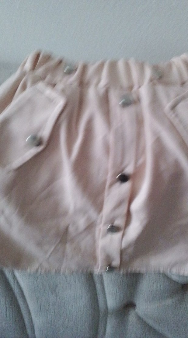 Düğmeli Bej Mini Etek kız çocuk - Görsel 2