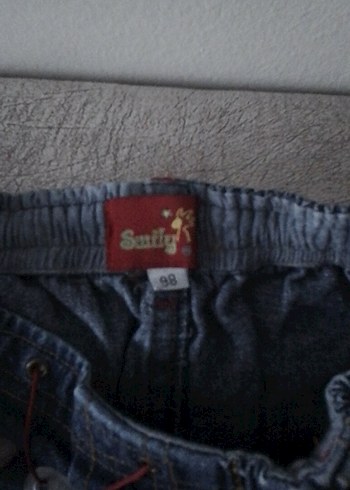 Erkek Çocuk Koyu Mavi Düğmeli Denim Şort - Görsel 6