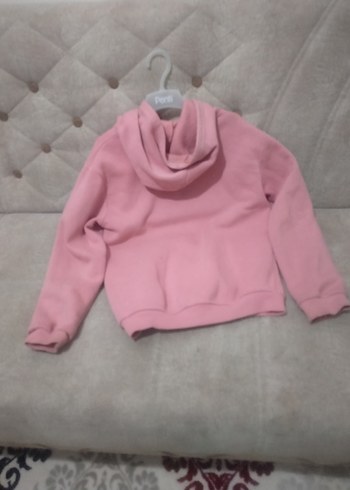 Kız Çocuk Pembe Fermuarlı Sweatshirt - Görsel 5