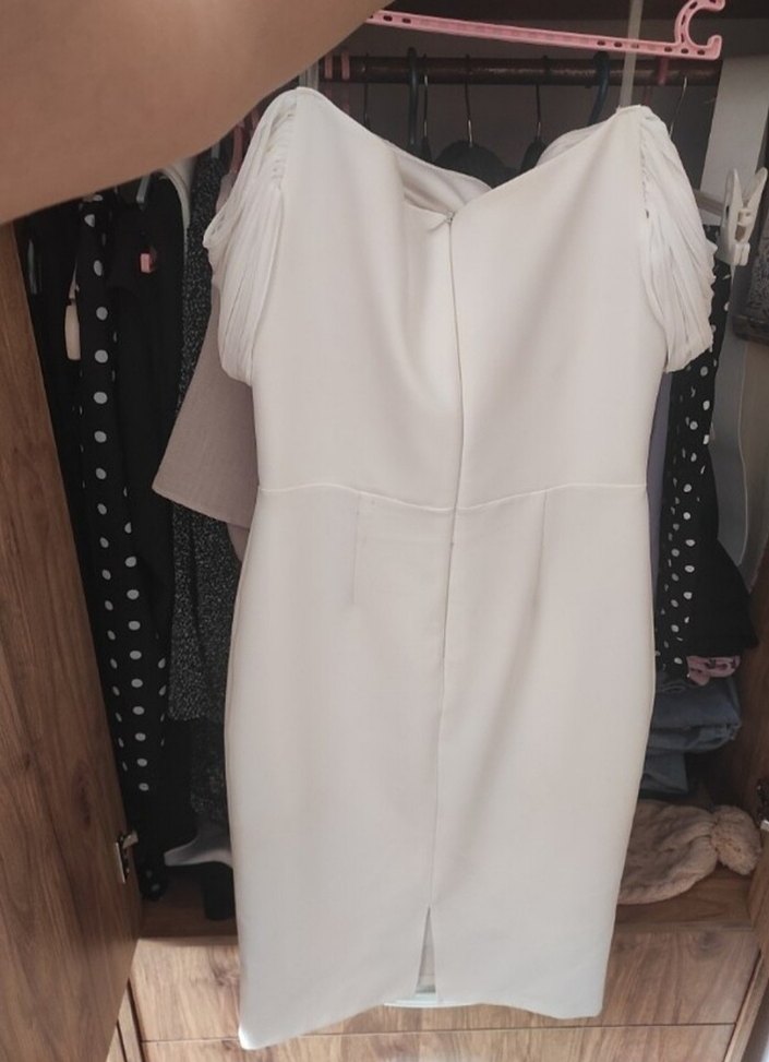 Midi Beyaz Bohem Düğün Nişan Elbisesi - Görsel 3