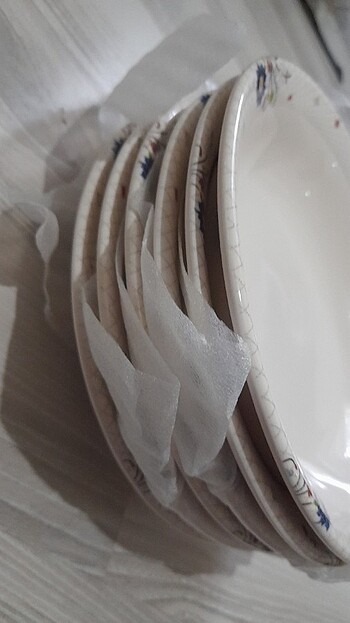 Diğer Yemek tabağı 6 adet eni 19,5 cm santimetre boyu 4cm santimetre