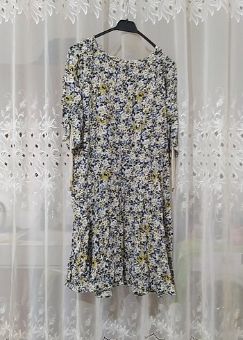 Uzun Kollu Bağlama Desenli Midi Triko Elbise - Görsel 4