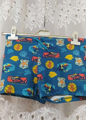 Çok Renkli Desenli Erkek Çocuk Mayo - Görsel 3