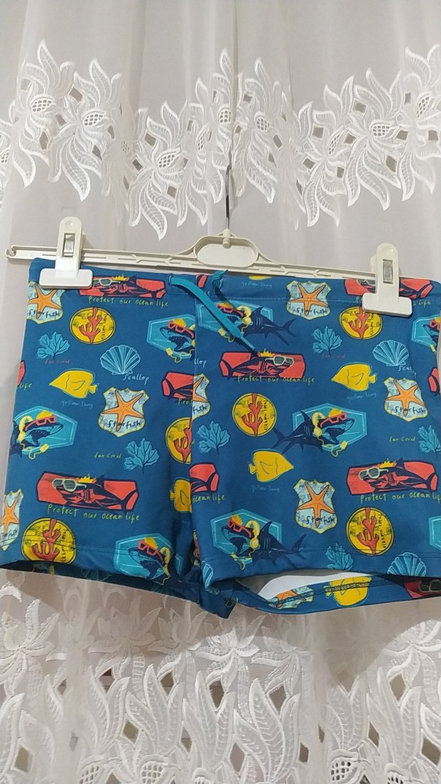 Çok Renkli Desenli Erkek Çocuk Mayo - Görsel 3