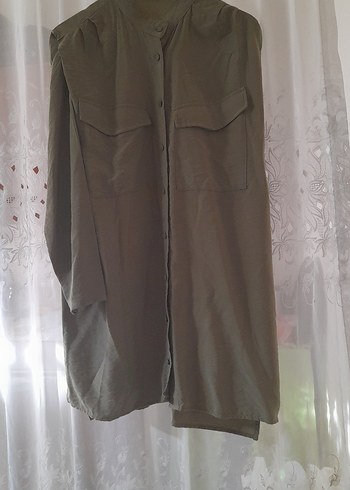Düğmeli Uzun Hamile Keten Ceket