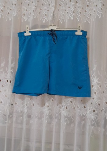 Erkek Mavi Mini Bel Bantlı Şort - Görsel 2