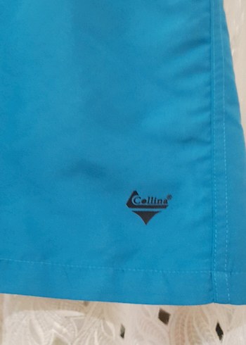 Erkek Mavi Mini Bel Bantlı Şort - Görsel 3