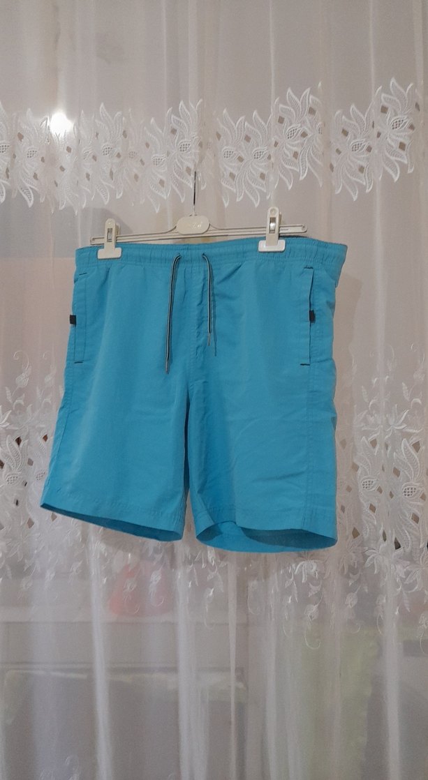 Mavi Kemerli Erkek Mini Şort beri 49 cm santimetre - Görsel 4