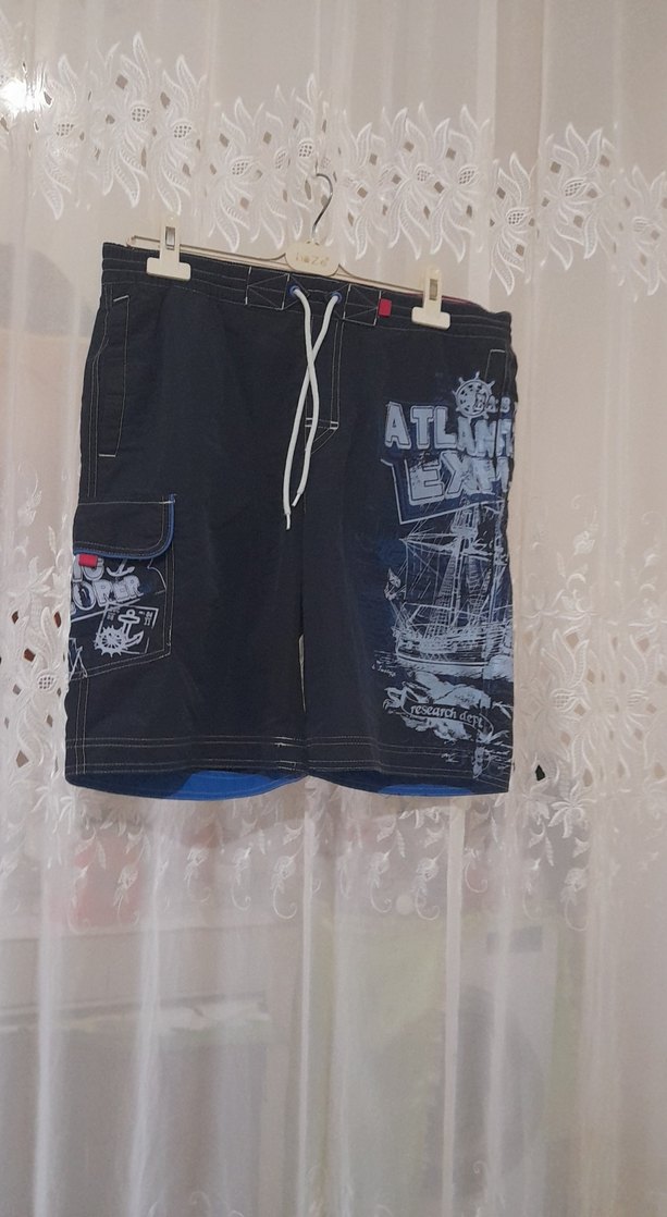 Lacivert Erkek Çocuk Bağcıklı Yüzme Şortu belli 44 cm santimetre - Görsel 4