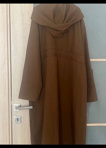 Kahverengi Kemerli Uzun Kadın Trençkot - Görsel 2