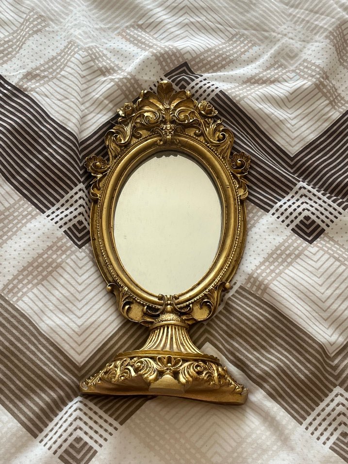 Altın Renkli Dekoratif Masa Aynası - Görsel 2