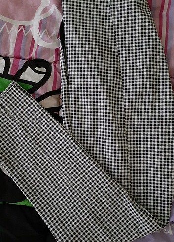 Ekose dar pantolon