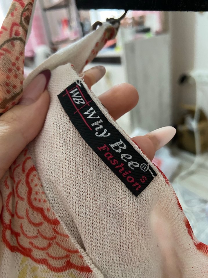 Pembe Desenli Bohem bluz - Görsel 2