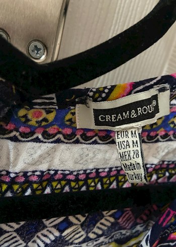 Bohem Çok Renkli Kısa Tulum - Görsel 2