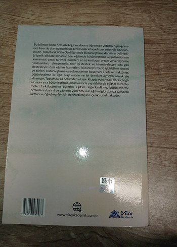  Beden Özel Eğitimde Bütünleştirme Kitabı yeni vize akademik yayınları