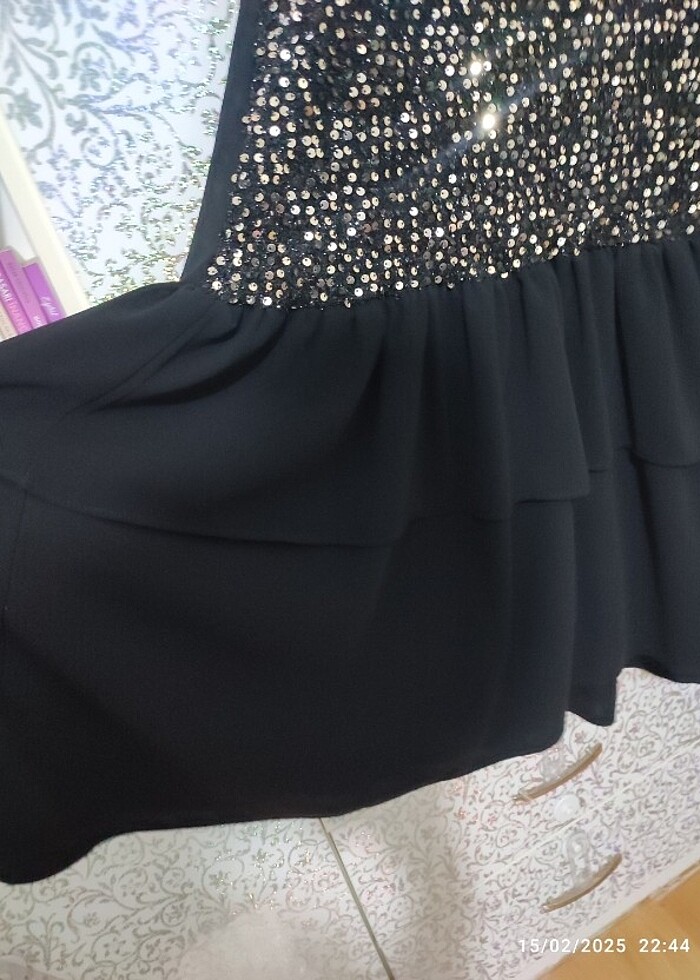 Pul paletli elbise - Görsel 5