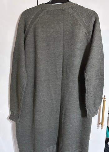 Gri Kadın Triko Hırka - Görsel 3