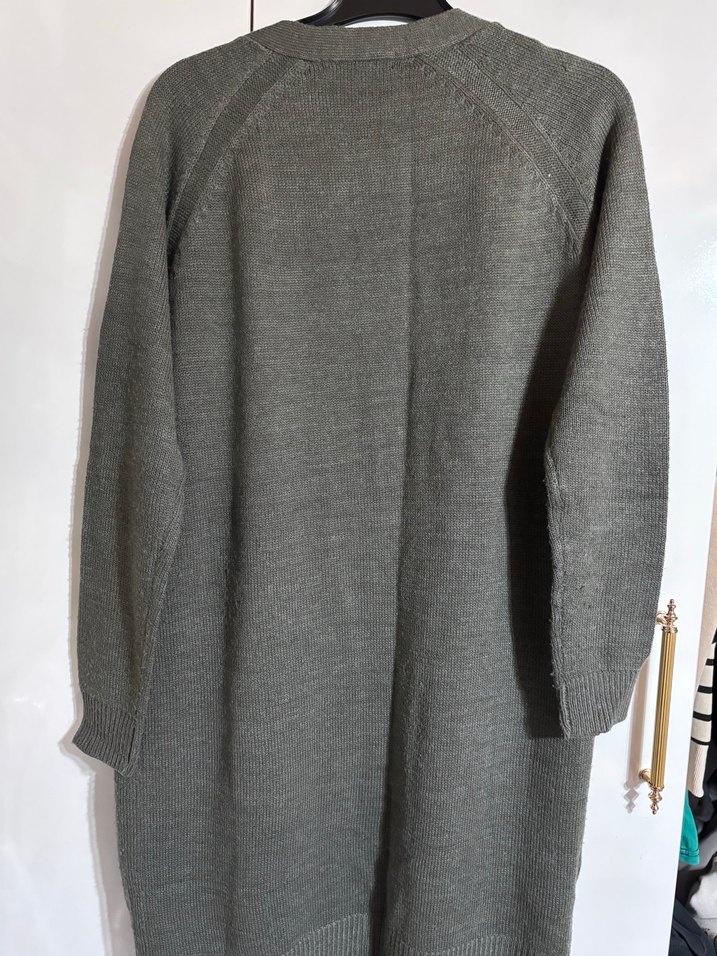 Gri Kadın Triko Hırka - Görsel 3