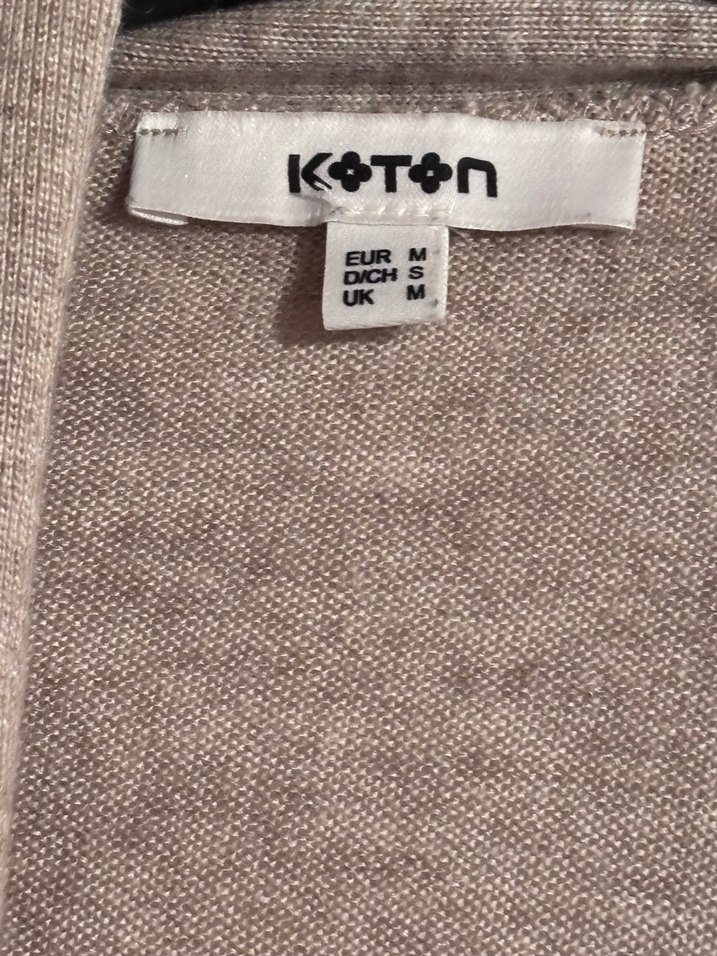 Bej Kadın Uzun Kollu Salaş Hırka - Görsel 2