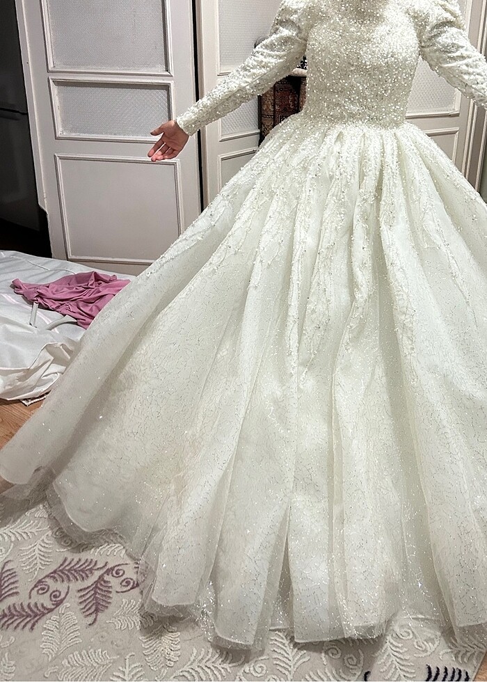 Tesettür gelinlik kaburga gelinlik - Görsel 2