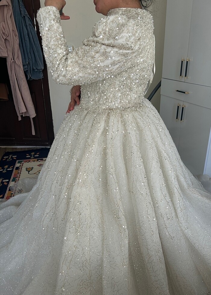 Tesettür gelinlik kaburga gelinlik - Görsel 4