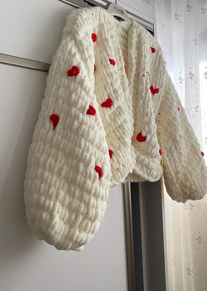 Puffy hırka kalpli - Görsel 3