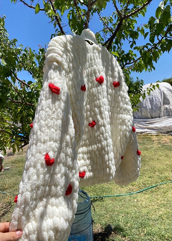 Puffy hırka kalpli - Görsel 5