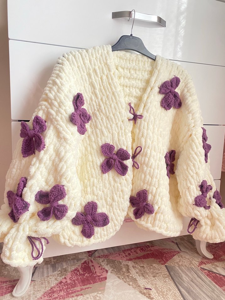 Fiyonklu Alize Puffy hırka - Görsel 2