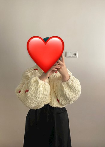 Alize Puffy kalpli hırka - Görsel 3