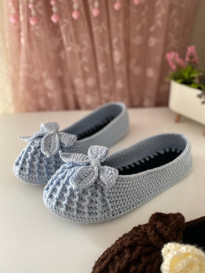 Örgü tabanlı Babet patik - Görsel 3