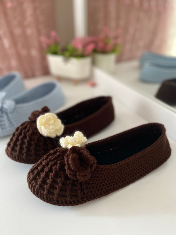 Örgü tabanlı Babet patik - Görsel 2