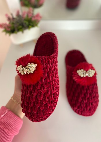 Zara Çeyizlik kadife ev terliği