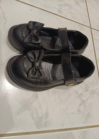 Kız Çocuk Siyah Tokalı Bale Düz Ayakkabı - Görsel 4