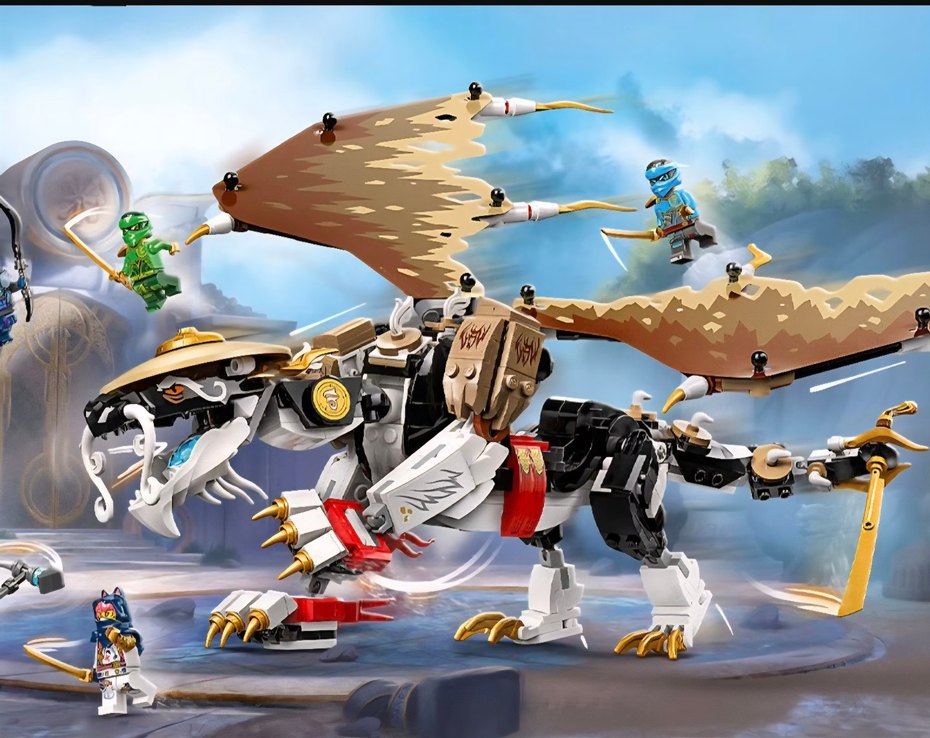 Gri Kanatlı Ejderha Lego Figürü - Görsel 2