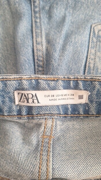 38 Beden Zara mavi kot pantalon