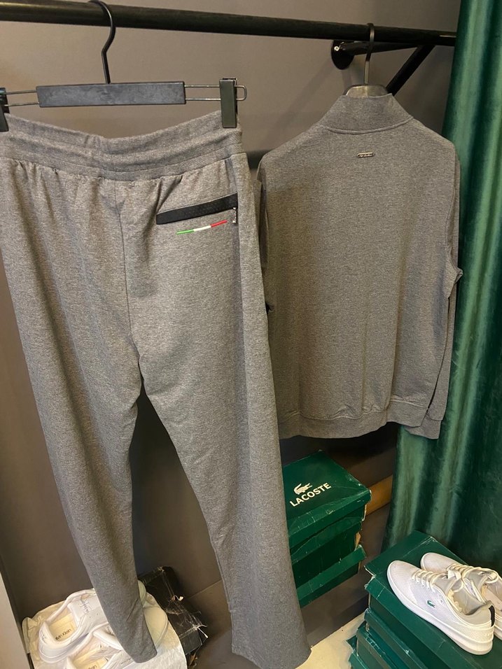 Loro piano Gri Erkek Regular Fit Fermuarlı Eşofman Altı - Görsel 2