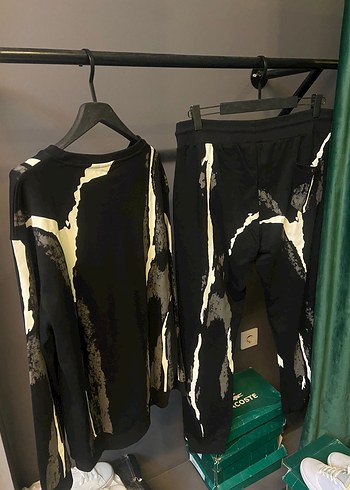 Boss Erkek Siyah Batik Desenli Uzun Kollu Pijama Takımı - Görsel 2