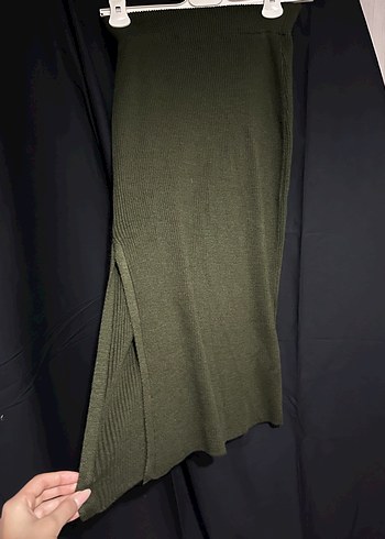 Kadın Haki Uzun Dar Etek - Görsel 2