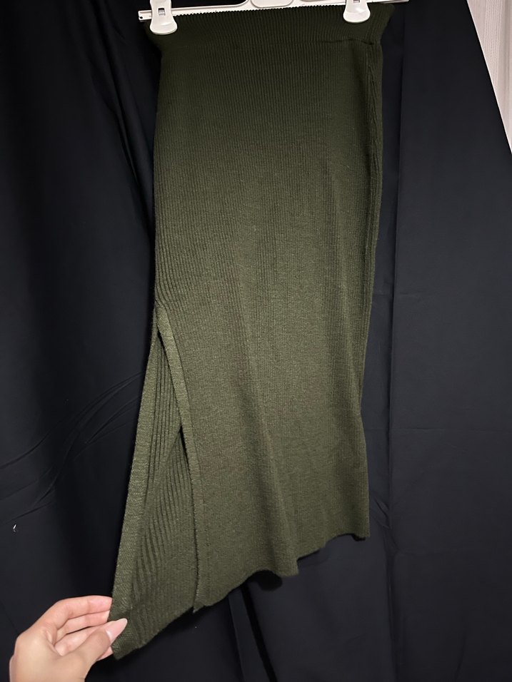 Kadın Haki Uzun Dar Etek - Görsel 2